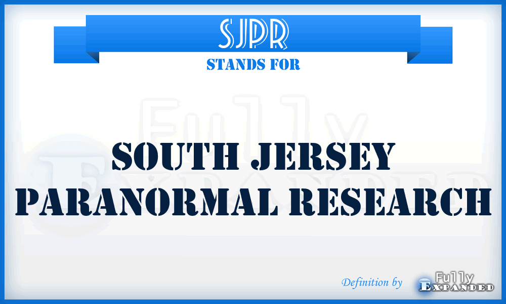 SJPR - South Jersey Paranormal Research