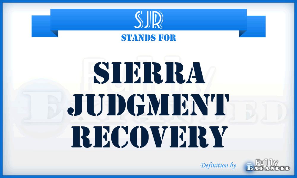 SJR - Sierra Judgment Recovery