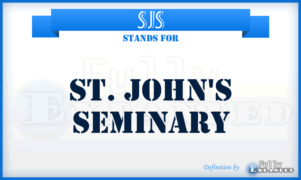 SJS - St. John's Seminary
