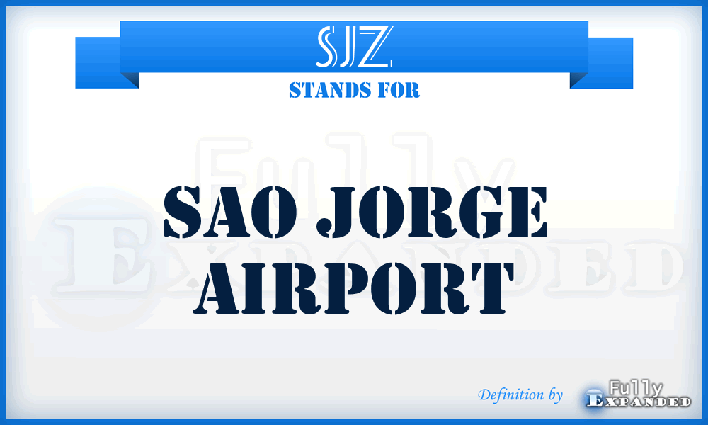 SJZ - Sao Jorge airport