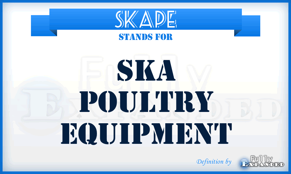 SKAPE - SKA Poultry Equipment