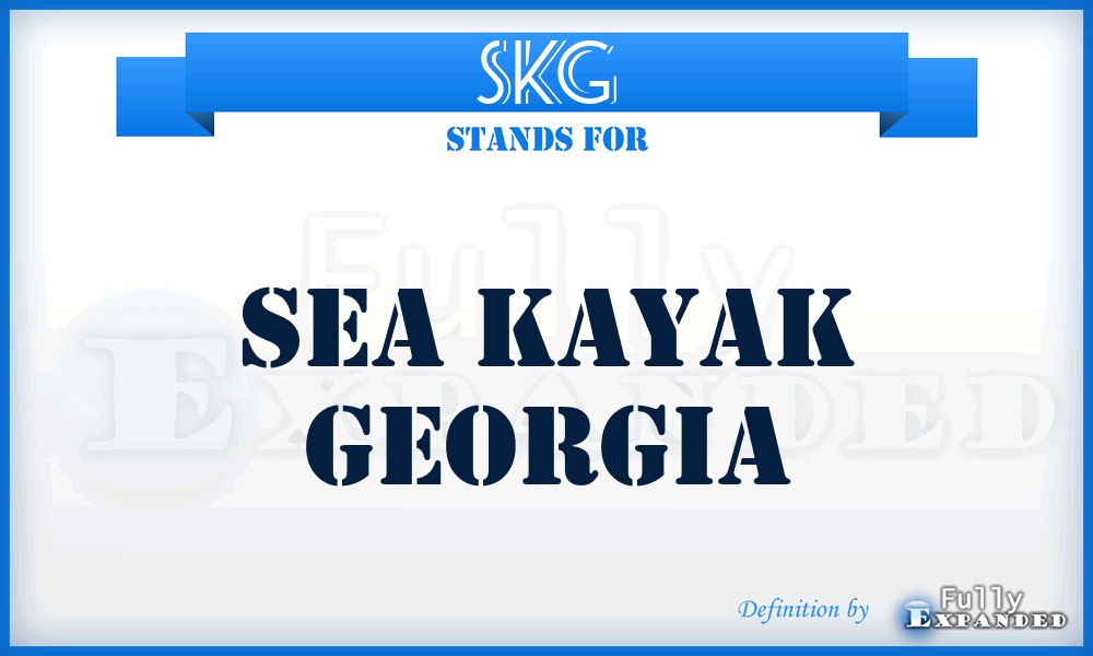 SKG - Sea Kayak Georgia