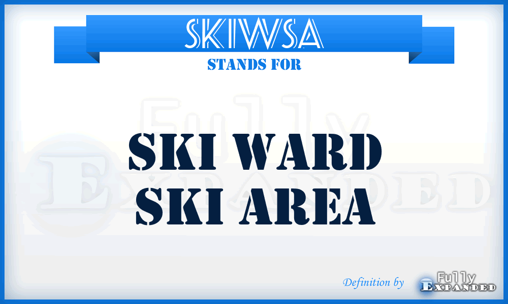 SKIWSA - SKI Ward Ski Area