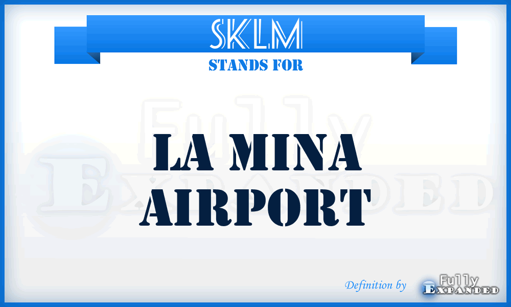 SKLM - La Mina airport