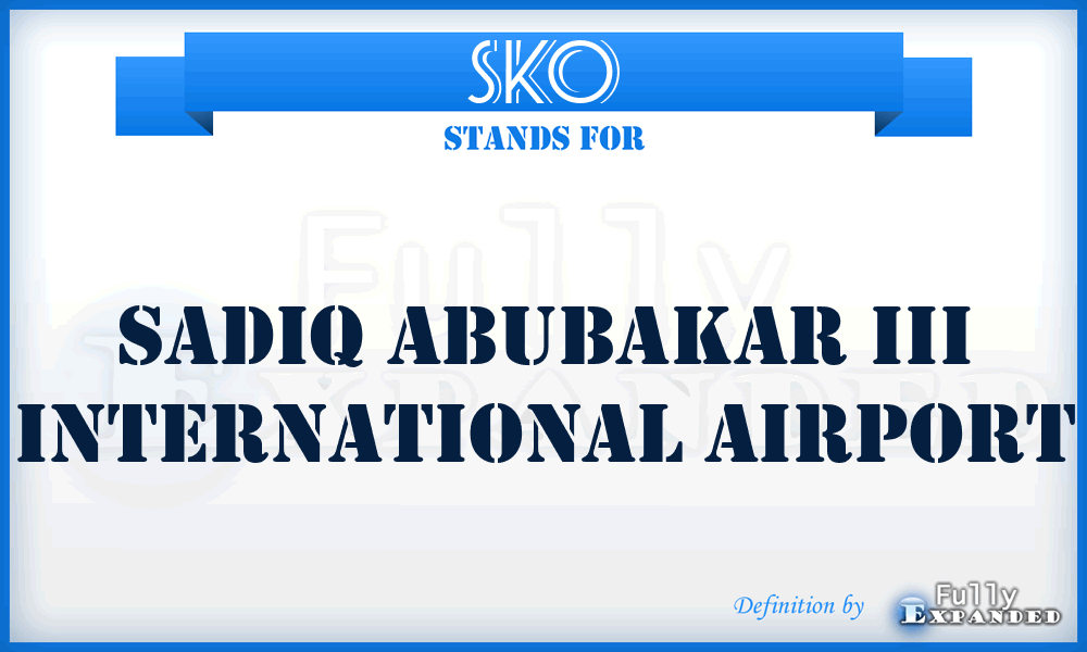 SKO - Sadiq Abubakar Iii International airport