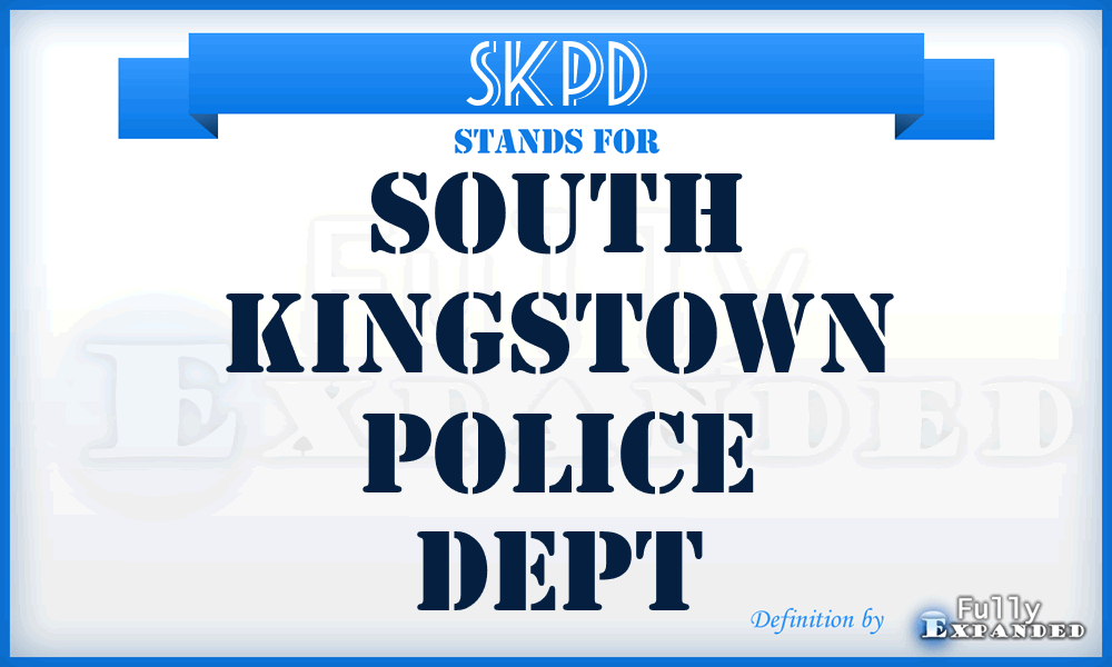 SKPD - South Kingstown Police Dept