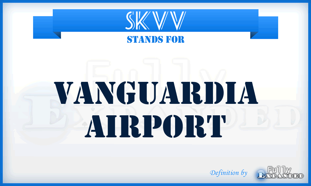 SKVV - Vanguardia airport