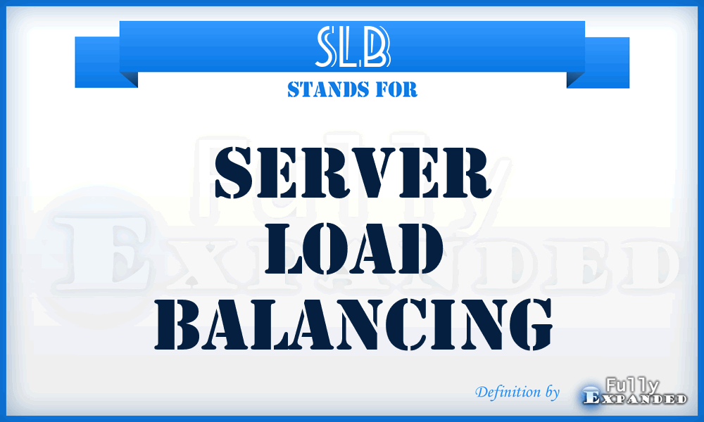 SLB - Server Load Balancing