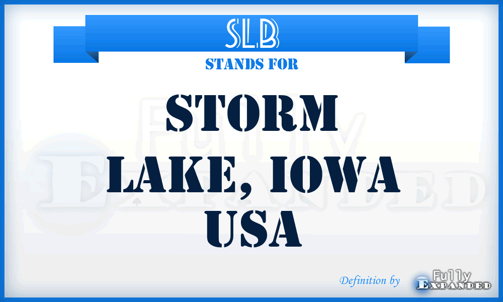 SLB - Storm Lake, Iowa USA