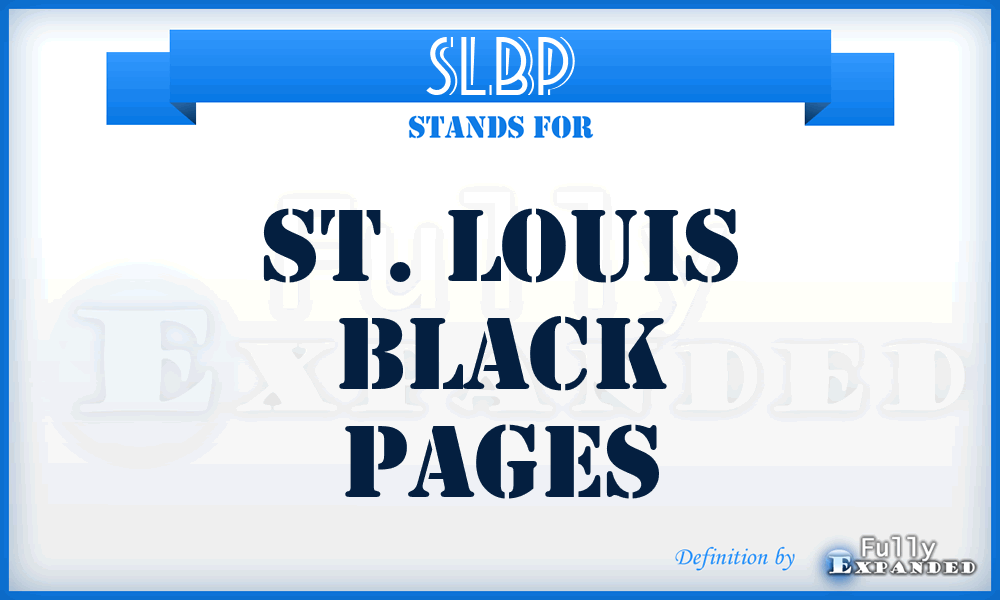 SLBP - St. Louis Black Pages