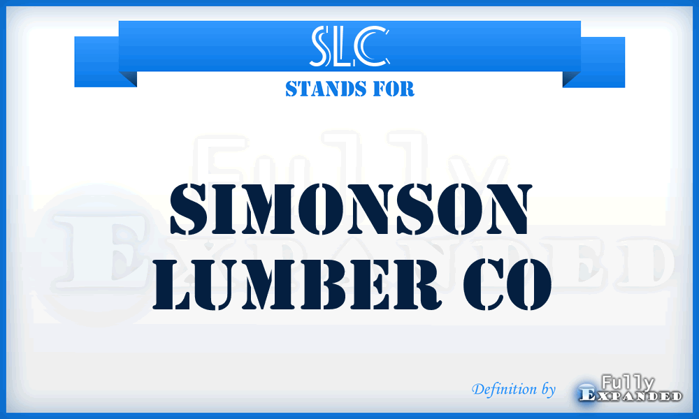 SLC - Simonson Lumber Co