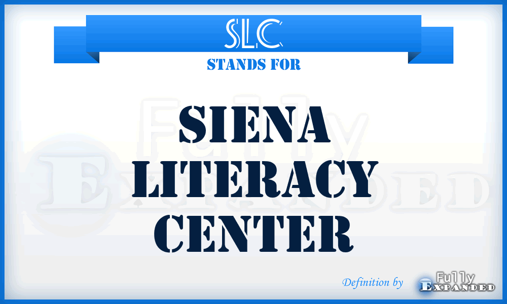 SLC - Siena Literacy Center