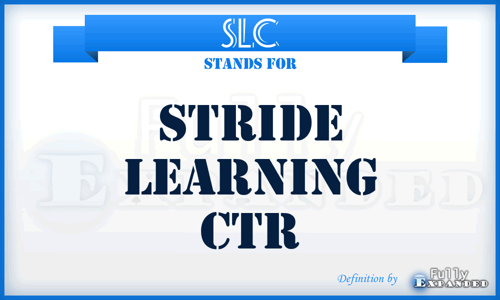 SLC - Stride Learning Ctr