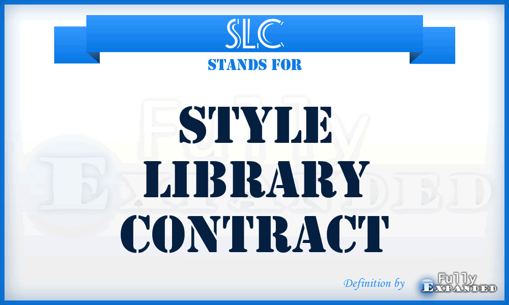 SLC - Style Library Contract
