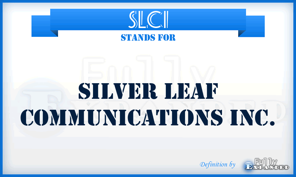 SLCI - Silver Leaf Communications Inc.