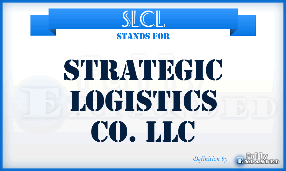 SLCL - Strategic Logistics Co. LLC