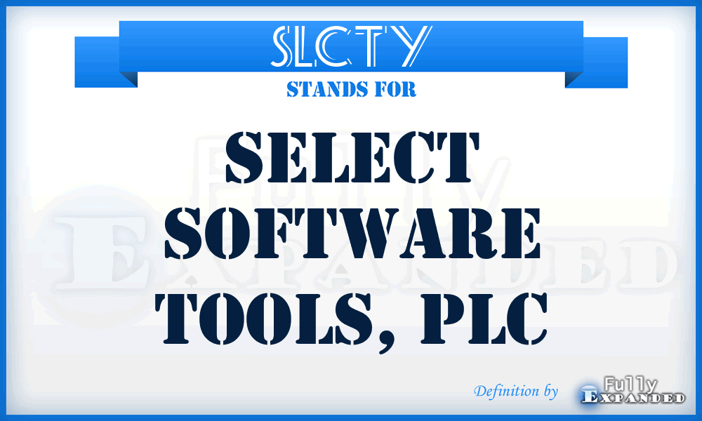 SLCTY - Select Software Tools, PLC