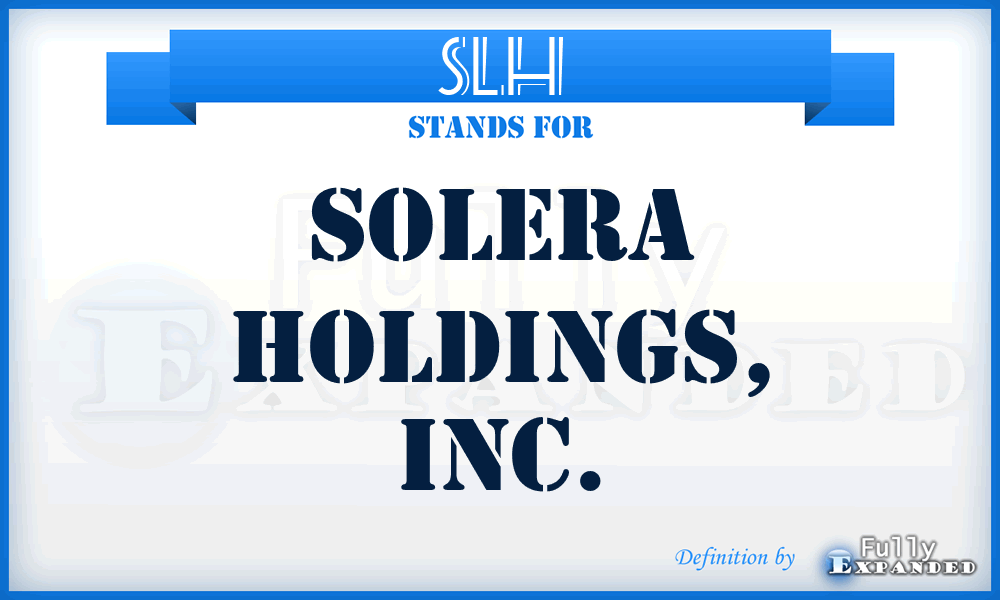 SLH - Solera Holdings, Inc.