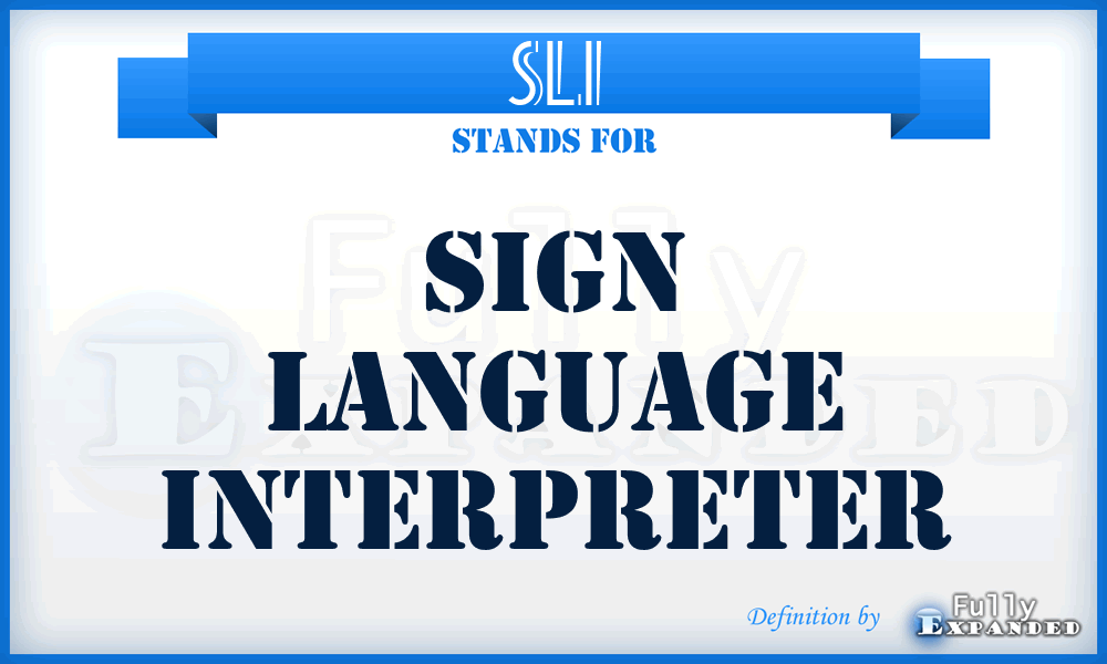 SLI - Sign Language Interpreter