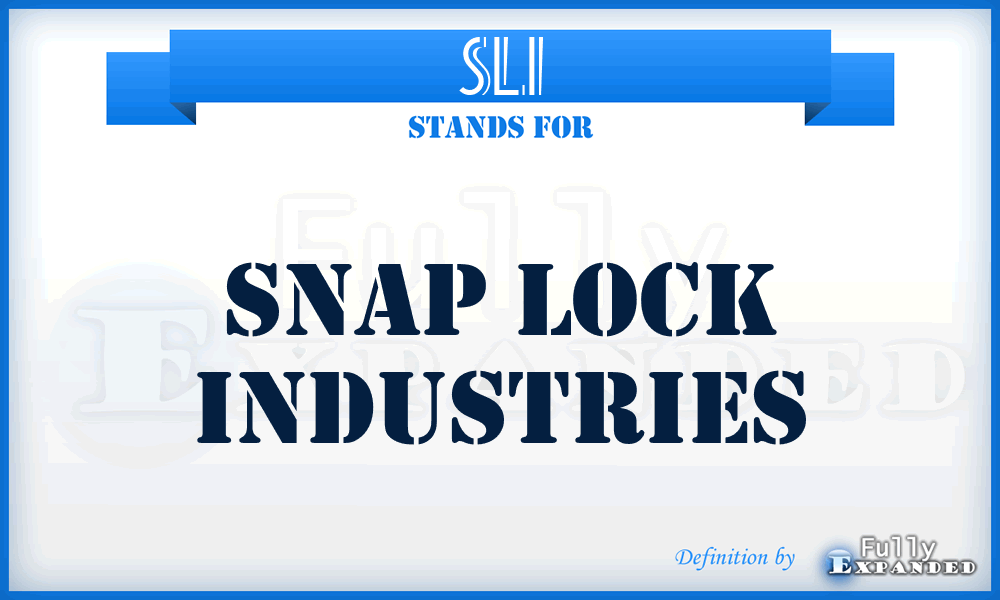 SLI - Snap Lock Industries