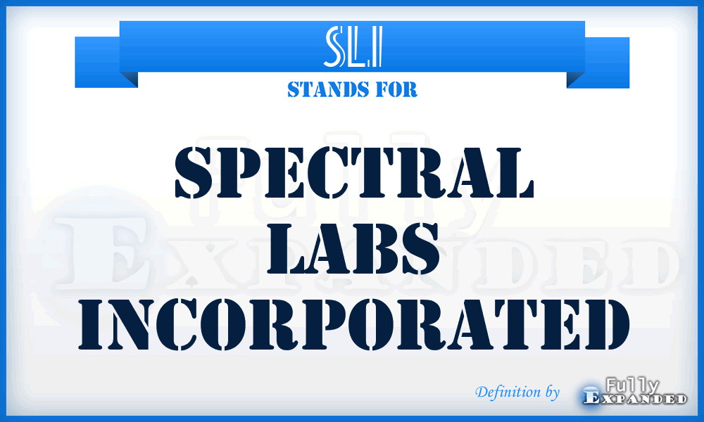 SLI - Spectral Labs Incorporated