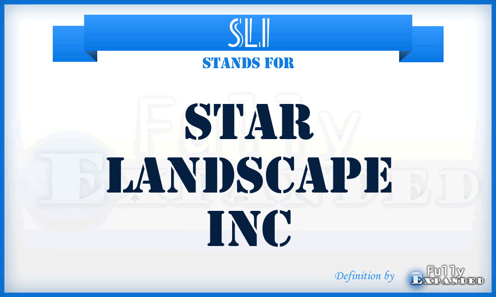 SLI - Star Landscape Inc