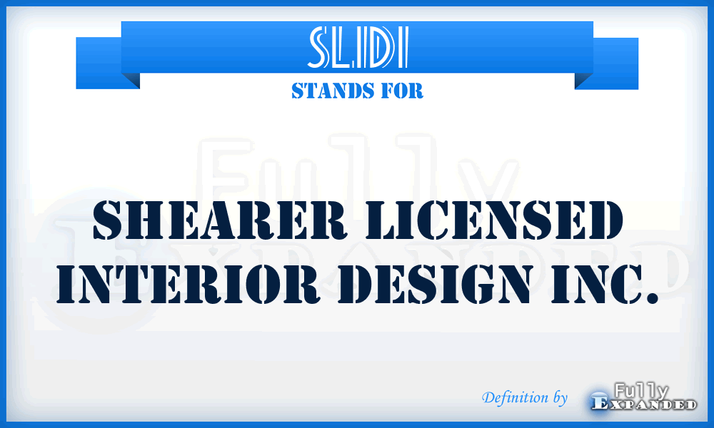 SLIDI - Shearer Licensed Interior Design Inc.