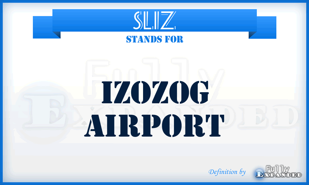 SLIZ - Izozog airport