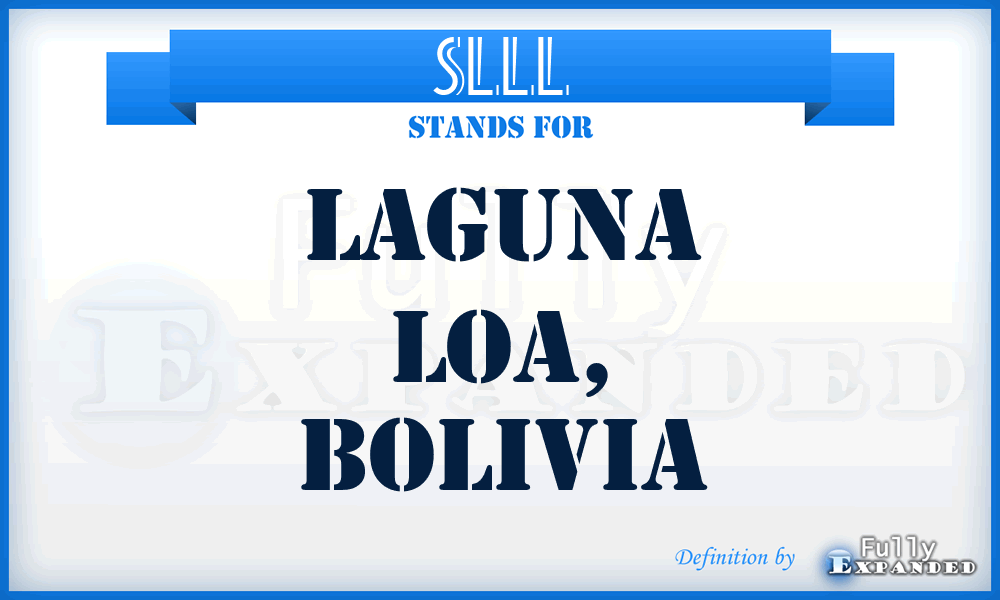 SLLL - Laguna Loa, Bolivia