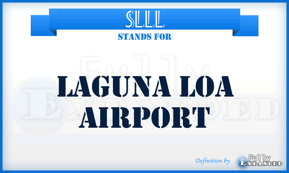 SLLL - Laguna Loa airport