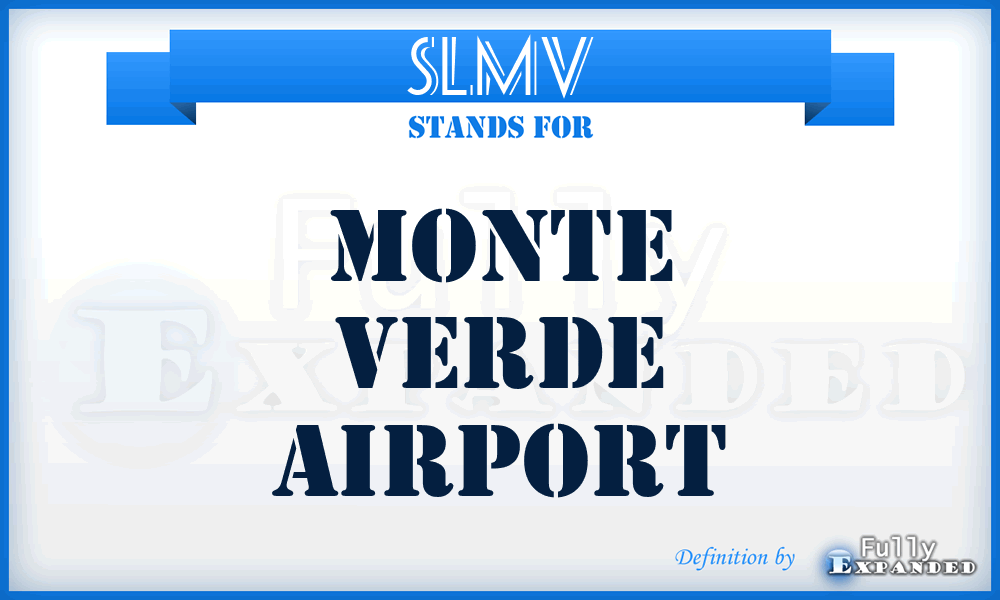 SLMV - Monte Verde airport