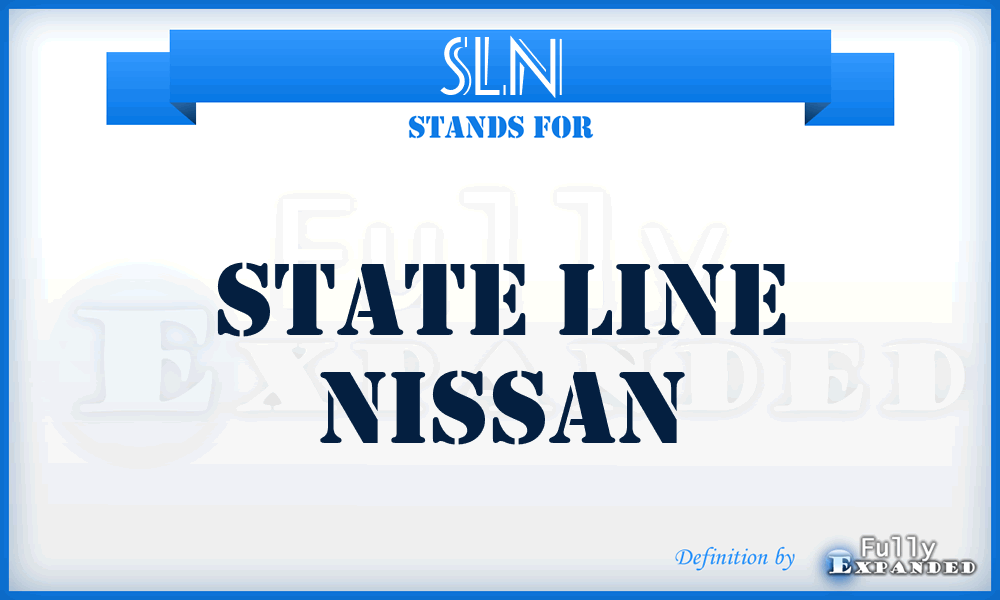 SLN - State Line Nissan