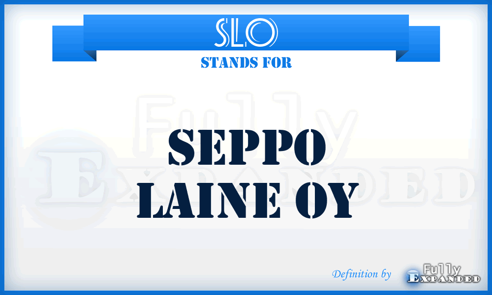 SLO - Seppo Laine Oy