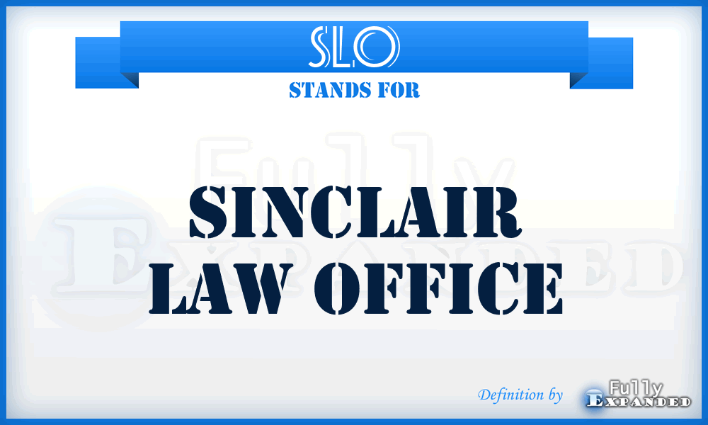 SLO - Sinclair Law Office