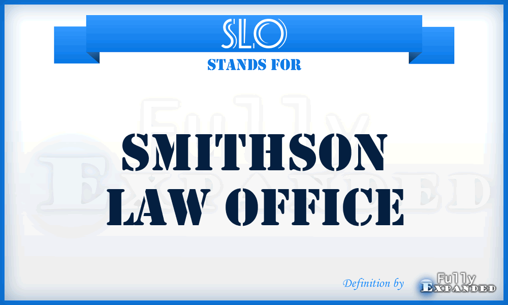 SLO - Smithson Law Office