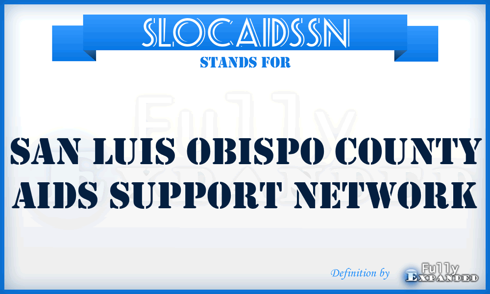 SLOCAIDSSN - San Luis Obispo County AIDS Support Network