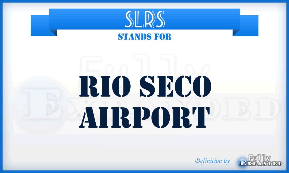 SLRS - Rio Seco airport