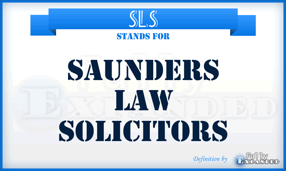 SLS - Saunders Law Solicitors