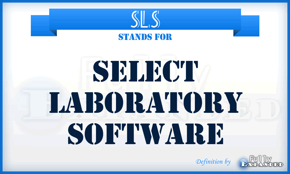 SLS - Select Laboratory Software