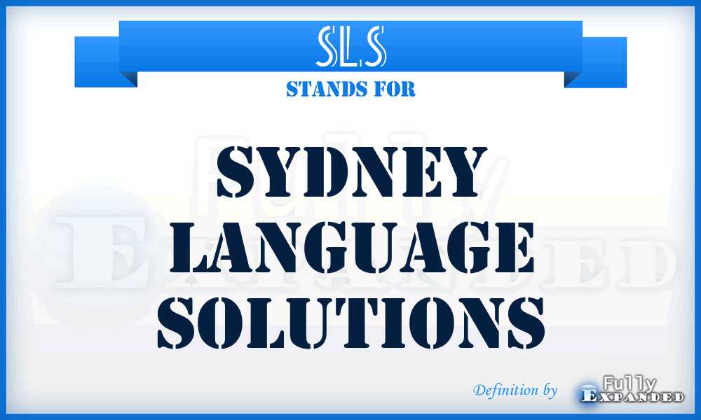 SLS - Sydney Language Solutions