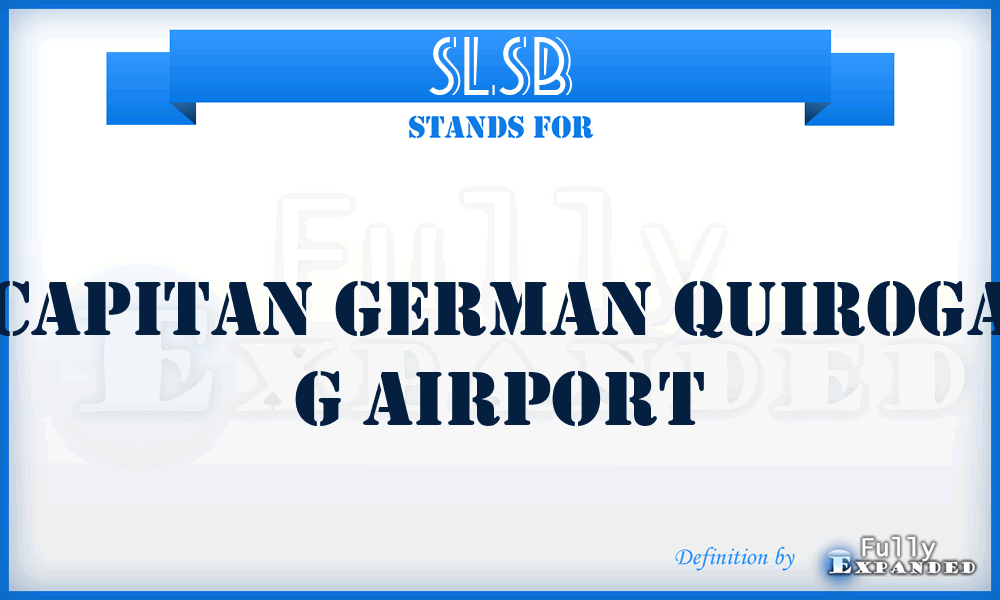 SLSB - Capitan German Quiroga G airport