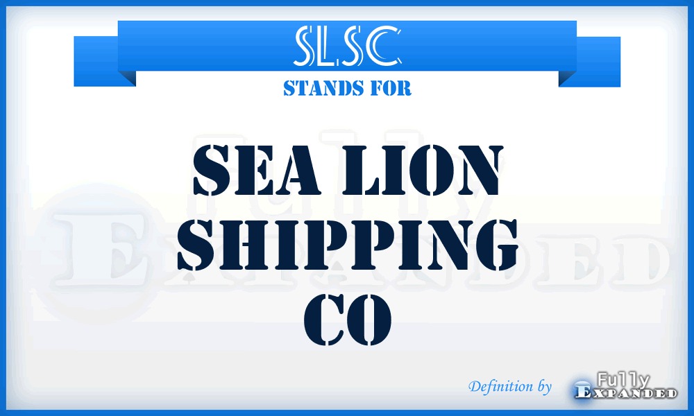 SLSC - Sea Lion Shipping Co