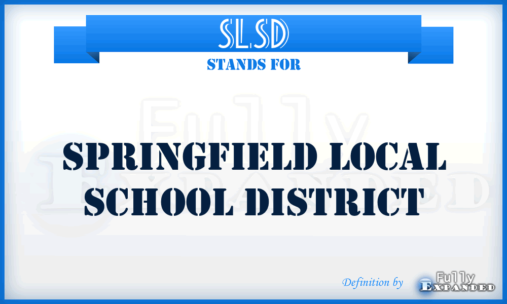 SLSD - Springfield Local School District
