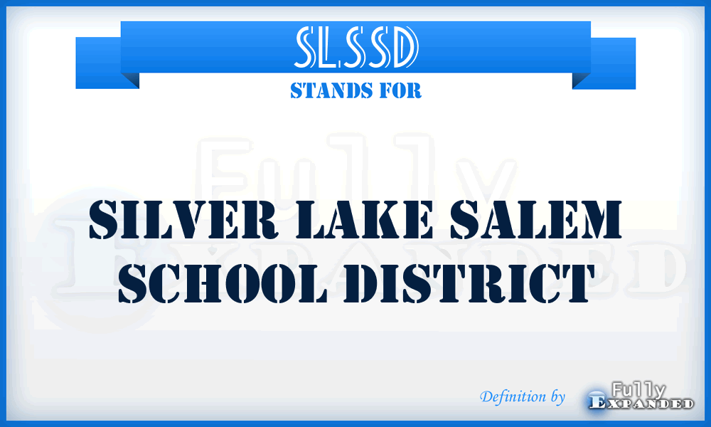 SLSSD - Silver Lake Salem School District