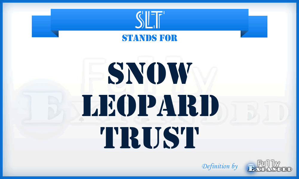 SLT - Snow Leopard Trust
