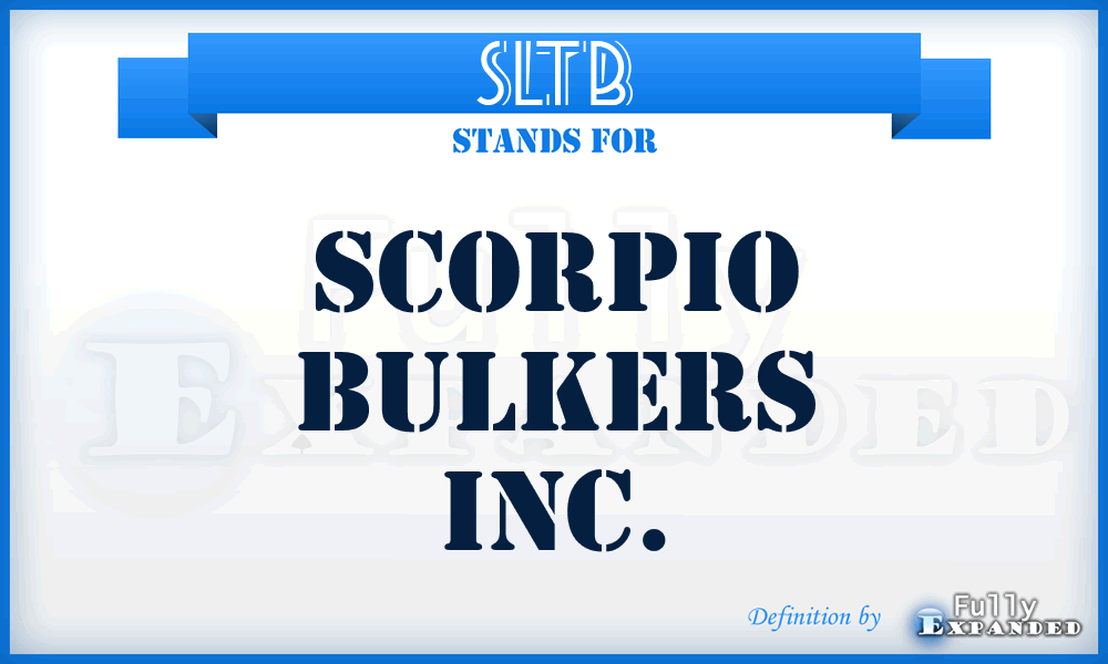 SLTB - Scorpio Bulkers Inc.