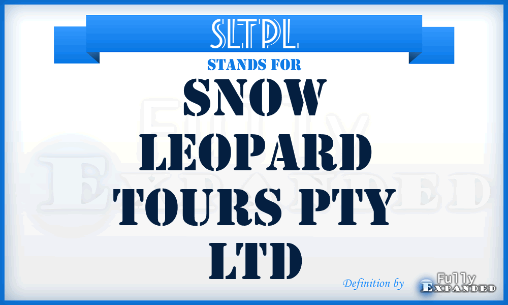 SLTPL - Snow Leopard Tours Pty Ltd