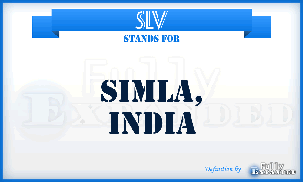 SLV - Simla, India