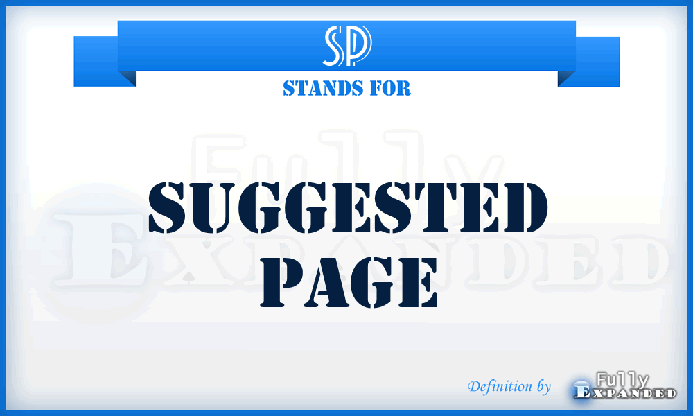 SP - Suggested Page