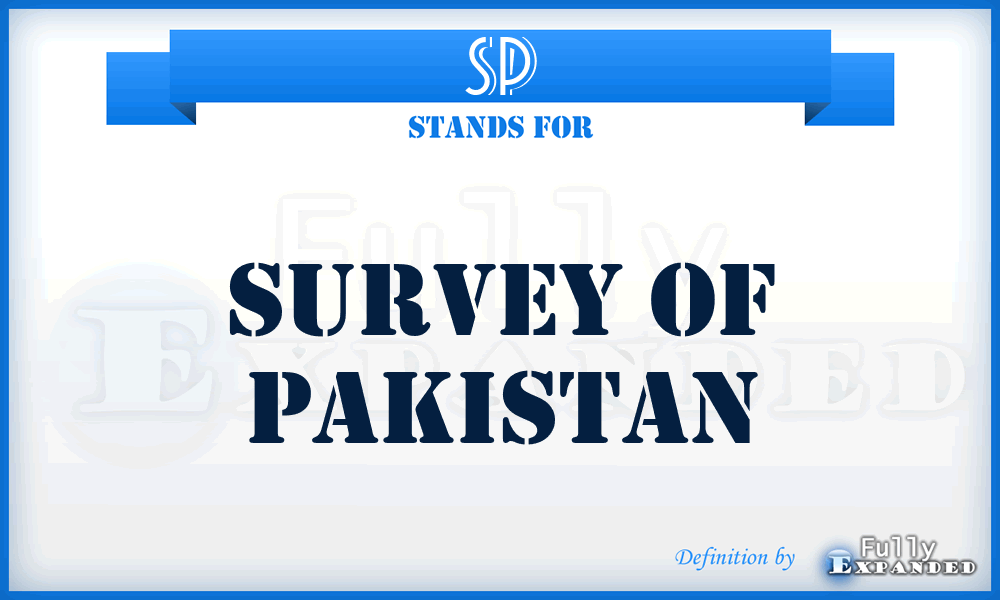 SP - Survey of Pakistan